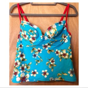 Victoria's Secret Blue Floral Bikini Top